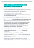 MED 118 Exam 1 QUESTIONS AND ANSWERS 100&percnt; VERIFIED