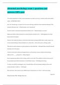 abnormal psychology exam 1 questions and answers 100&percnt; pass
