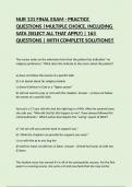 NUR 131 FINAL EXAM - PRACTICE QUESTIONS &vert;MULTIPLE CHOICE&comma; INCLUDING SATA &lpar;SELECT ALL THAT APPLY&rpar; &vert; 163 QUESTIONS &vert; WITH COMPLETE SOLUTIONS&excl;&excl;