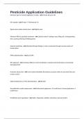 Pesticide Application Guidelines