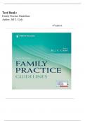 Test Bank - Family Practice Guidelines 6th Edition &lpar; Jill C&period; Cash&comma; 2023&rpar; All Chapters 1-23 &vert; Latest Edition 