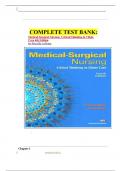 COMPLETE TEST BANK&colon; Medical-Surgical Nursing&colon; Critical Thinking in Client Care 4th Edition by Priscilla LeMone Latest Update