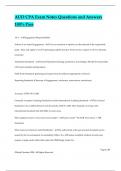 AUD CPA Exam Notes Questions and Answers 100&percnt; Pass