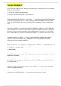  Nurse Navigator EXAM QUESTIONS AND COMPLETE CORRECT  ANSWERS  2024&sol;2025