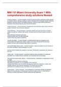 MBI 131 Miami University Exam 1 With comprehensive study solutions Newest