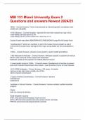 MBI 131 Miami University Exam 2 Questions and answers Newest 2024&sol;25