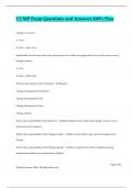 CCMP Exam Questions and Answers 100&percnt; Pass