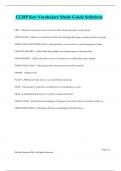 CCMP Key Vocabulary Study Guide Solutions