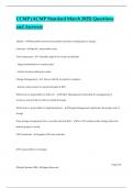 CCMP Bundled Exams Questions and Answers 100&percnt; Pass