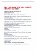 RBS FINAL EXAM WITH 100&percnt; CORRECT ANSWERS 2024&sol;2025