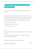 Community ATI Practice 2024 A Questions and Answers 100&percnt; Pass
