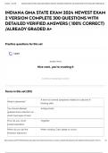 INDIANA QMA STATE EXAM 2024 NEWEST EXAM 2 VERSION COMPLETE 300 QUESTIONS WITH DETAILED VERIFIED ANSWERS &lpar; 100&percnt; CORRECT&rpar; &sol;ALREADY GRADED A&plus;