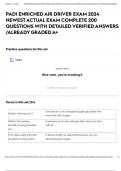 PADI ENRICHED AIR DRIVER EXAM 2024 NEWEST ACTUAL EXAM COMPLETE 200 QUESTIONS WITH DETAILED VERIFIED ANSWERS &sol;ALREADY GRADED A&plus;