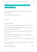 FAML 400 Final Exam Practice Questions and Answers 100&percnt; Pass