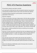 PSYC 575 Practice Questions With correct answers&excl;&excl;