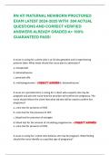 RN ATI MATERNAL NEWBORN PROCTORED EXAM LATEST 2024-2025 WITH  304 ACTUAL QUESTIONS AND CORRECT VERIFIED ANSWERS ALREADY GRADED A&plus; 100&percnt; GUARANTEED PASS&excl;      