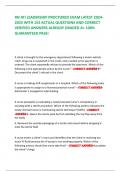 RN ATI LEADERSHIP PROCTORED EXAM LATEST 2024-2025 WITH 153 ACTUAL QUESTIONS AND CORRECT VERIFIED ANSWERS ALREADY GRADED A&plus; 100&percnt; GUARANTEED PASS&excl;      