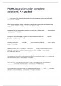 PCMA &lpar;questions with complete solutions&rpar; A&plus; graded