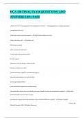HCA 120 FINAL EXAM QUESTIONS AND ANSWERS 100&percnt; PASS