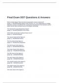 Final Exam DST Questions & Answers