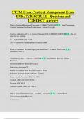 CTCM   Bundled Exam Questions and CORRECT Answers