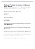 National Pesticide Applicator Certification Core Manual