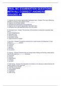 FINAL MC EXAMINATION QUESTIONS WITH ALL CORRECT ANSWERS GRADED A&plus; 