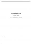 Summary Week 6: Financial Analysis Case Study University of Phoenix FIN ...