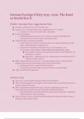 German Expansion and Foreign Policy - World War 2