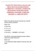 NASM CPT TEST FINAL EXAM AND  PRACTICE EXAM QUESTIONS  CURRENTLY TESTING COMPLETE  QUESTIONS WITH DETAILED  VERIFIED ANSWERS &sol;ALREADY  GRADED A&plus; &sol;&sol;BRAND NEW&excl;&excl;