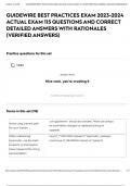 GUIDEWIRE BEST PRACTICES EXAM 2023-2024 ACTUAL EXAM 115 QUESTIONS AND CORRECT DETAILED ANSWERS WITH RATIONALES &lpar;VERIFIED ANSWERS&rpar;