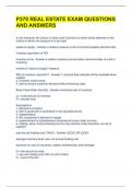 P370 REAL ESTATE EXAM QUESTIONS AND ANSWERS 