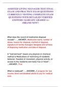 ASSISTED LIVING MANAGER TEST FINAL EXAM AND PRACTICE EXAM QUESTIONS CURRENTLY TESTING COMPLETE EXAM QUESTIONS WITH DETAILED VERIFIED ANSWERS &sol;ALREADY GRADED A&plus; &sol;&sol;BRAND NEW&excl;&excl;