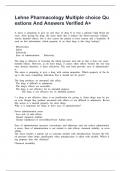 Lehne Pharmacology Multiple choice