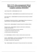 WGU C175&colon; data management Retest Placement test Exam Questions with complete solutions 2024&sol;2025