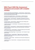 WGU Psych D094 Obj&period; Assessment Questions and answers with complete solution&period;
