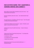 NUR 223-PSYCH NURSE- TEST 1 QUESTIONS & ANSWERS VERIFIED 100&percnt; CORRECT&excl;&excl;