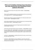 WGU C175 Problem Solving Exam Questions and With Distinction level Marking scheme updated 2024&sol;2025