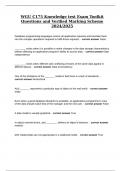 WGU C175 Knowledge test Exam Toolkit Questions and Verified Marking Scheme 2024&sol;2025