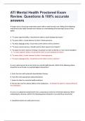 ATI Mental Health Proctored Exam Questions and Answers &lpar;100&percnt; CORRECT ANSWERS&rpar; ALREADY GRADED A&plus; &vert; 100&percnt; satisfaction guarantee with complete solutions
