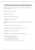 ATI PN Fundamentals Questions and Answers &lpar;100&percnt; CORRECT ANSWERS&rpar; ALREADY GRADED A&plus; &vert; 100&percnt; satisfaction guarantee with complete solutions