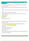 CHN FINAL EXAM Questions and Answers &lpar;100&percnt; CORRECT ANSWERS&rpar; ALREADY GRADED A&plus; &vert; 100&percnt; satisfaction guarantee with complete solutions