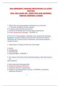 ENA EMERGENCY NURSING ORIENTATION 3&period;0 LATEST EDITION 2022-2023 EXAM 300&plus; Questions and Answers &lpar;100&percnt; CORRECT ANSWERS&rpar; ALREADY GRADED A&plus; &vert; 100&percnt; satisfaction guarantee with complete solutions
