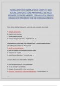 FLORIDA STATE FIRE INSTRUCTOR 1 EXAM NEWEST 2025 ACTUAL EXAM TEST BANK&vert; COMPLETE 400&plus; REAL EXAM QUESTIONS AND CORRECT VERIFIED ANSWERS&sol; ALREADY GRADED A&plus;&vert;BRAND NEW&excl;&excl;