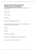 National Pesticide Applicator Certification Core Manual