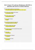 QAC Category B Landscape Maintenance &vert; Questions and Answers &lpar;100&percnt; CORRECT ANSWERS&rpar; ALREADY GRADED A&plus; &vert; 100&percnt; satisfaction guarantee with complete solutions &vert; Latest Update&comma; 2024 - 2025