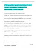 Web Accessibility Specialist &lpar;WAS&rpar; Certification - Semantic Structure and Navigation Exam Questions and Answers 100&percnt; Pass