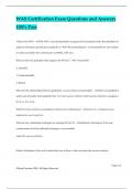 WAS Certification Exam Questions and Answers 100&percnt; Pass