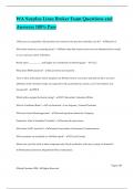 WA Surplus Lines Broker Exam Questions and Answers 100&percnt; Pass