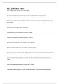 NC Drivers test questions and answers 